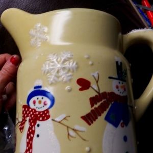 Snowman pitcher by Hallmark